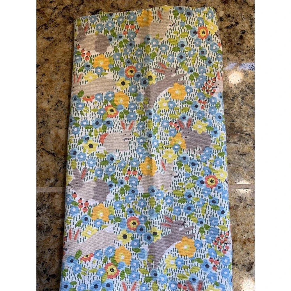 Ulster Weavers Pippen Spring Easter Bunny Rabbit Floral Cotton Tea Towel NEW NWT